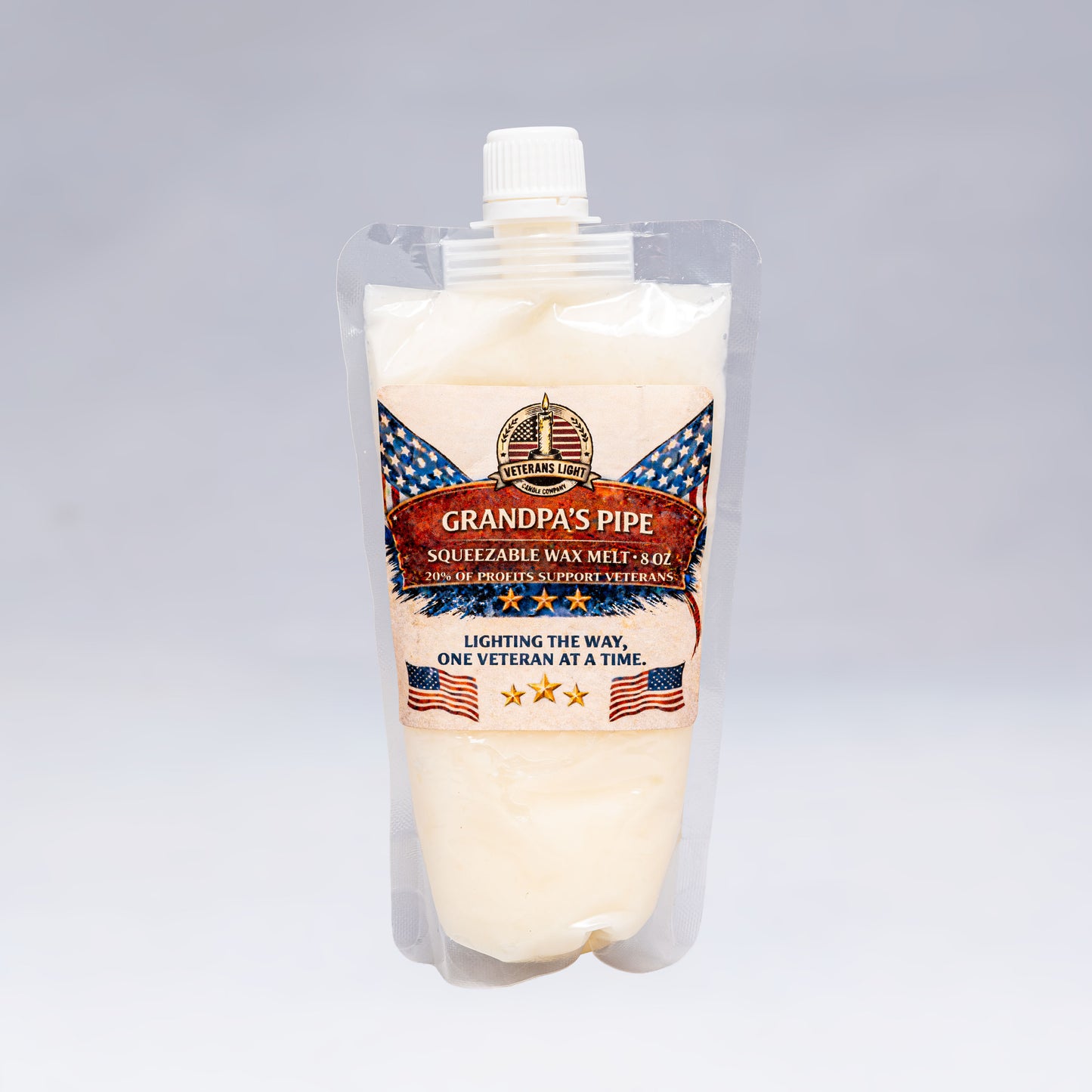 Veteran's Light - Grandpa's Pipe | Squeezable Wax Melt 8oz